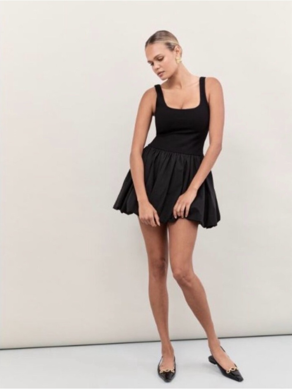 New DISSH Black Mini bubble Dress - size US 2